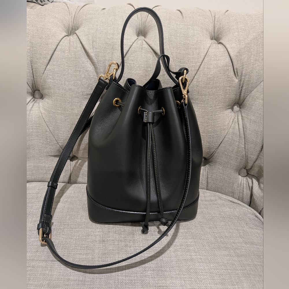 Leo Et Violette Le Petit Violette Bucket Bag In Vert Dark Green